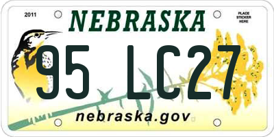 NE license plate 95LC27