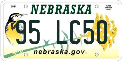 NE license plate 95LC50
