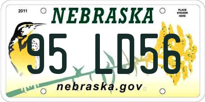 NE license plate 95LD56
