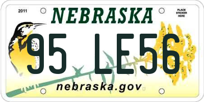 NE license plate 95LE56