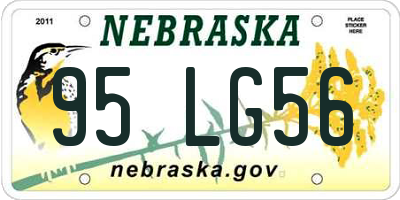 NE license plate 95LG56