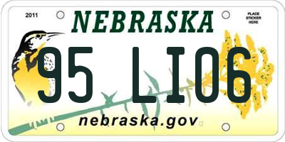NE license plate 95LI06