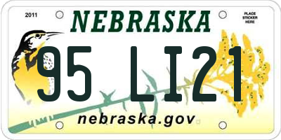 NE license plate 95LI21