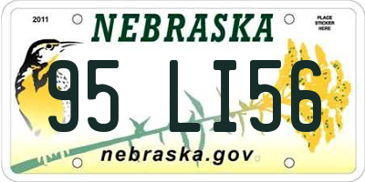 NE license plate 95LI56