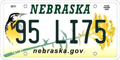 NE license plate 95LI75