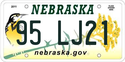 NE license plate 95LJ21