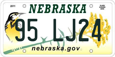 NE license plate 95LJ24