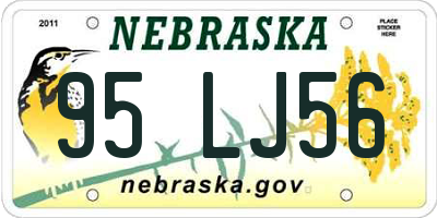 NE license plate 95LJ56