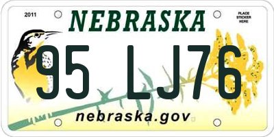 NE license plate 95LJ76