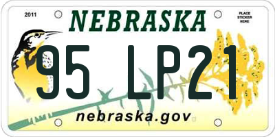 NE license plate 95LP21
