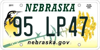NE license plate 95LP47