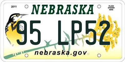 NE license plate 95LP52