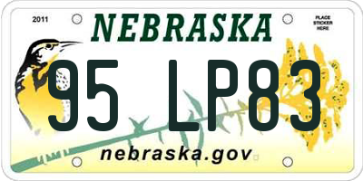 NE license plate 95LP83
