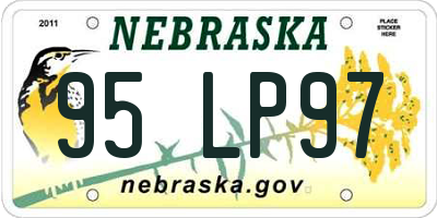 NE license plate 95LP97