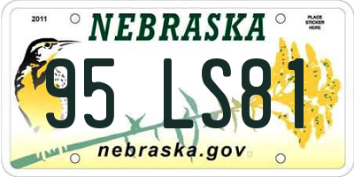 NE license plate 95LS81