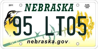NE license plate 95LT05