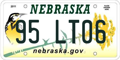 NE license plate 95LT06