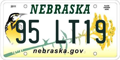 NE license plate 95LT19