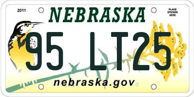 NE license plate 95LT25