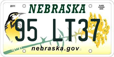 NE license plate 95LT37