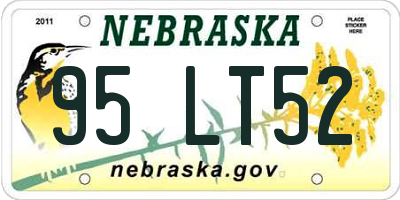 NE license plate 95LT52