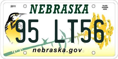 NE license plate 95LT56