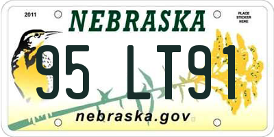 NE license plate 95LT91