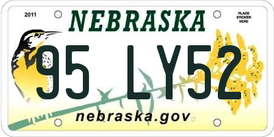 NE license plate 95LY52