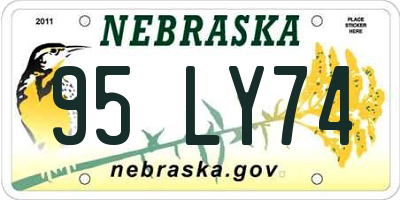 NE license plate 95LY74