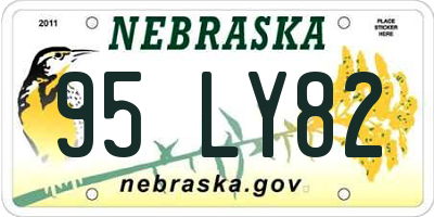 NE license plate 95LY82