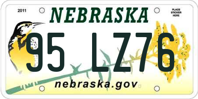NE license plate 95LZ76