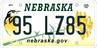 NE license plate 95LZ85