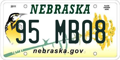 NE license plate 95MB08