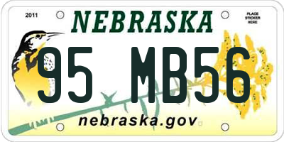 NE license plate 95MB56