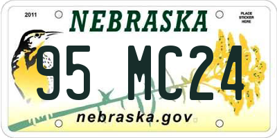 NE license plate 95MC24