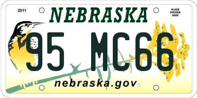 NE license plate 95MC66