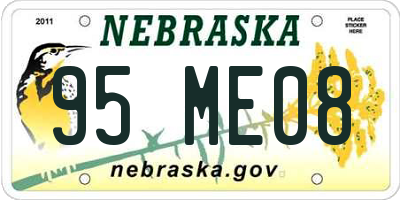 NE license plate 95ME08