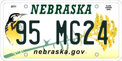 NE license plate 95MG24