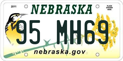 NE license plate 95MH69