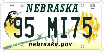 NE license plate 95MI75