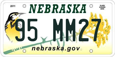 NE license plate 95MM27