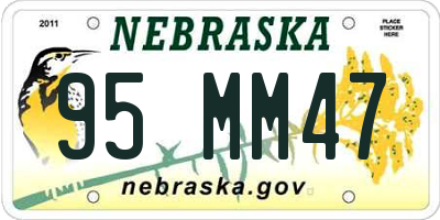 NE license plate 95MM47