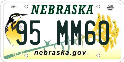 NE license plate 95MM60