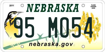 NE license plate 95MO54