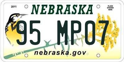 NE license plate 95MP07