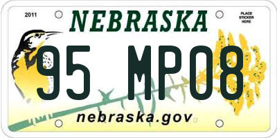 NE license plate 95MP08