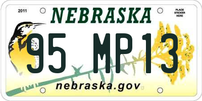 NE license plate 95MP13