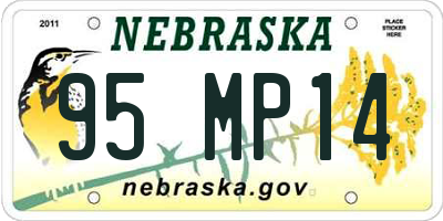 NE license plate 95MP14