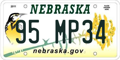 NE license plate 95MP34