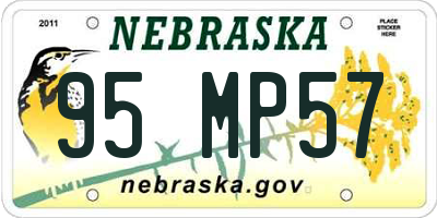 NE license plate 95MP57